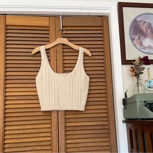 ✨ Windsor Cream Knit Style Tank Crop Top ✨